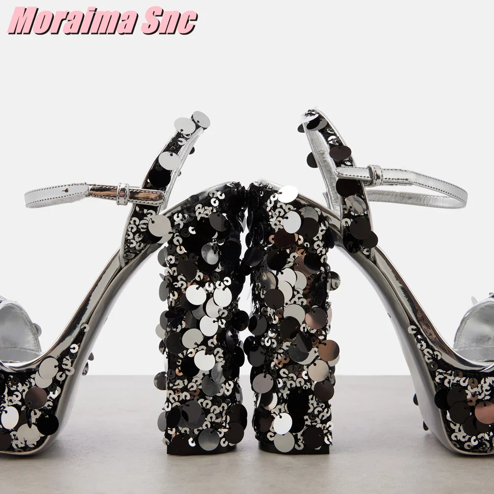 Sequined Bling Platform Sandal - Summer Clothing Stores 评论和价格