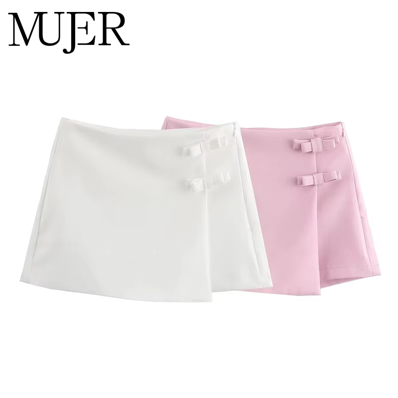 MUJER Pink White Mini Skirt Wo - Summer Zara 评论和价格